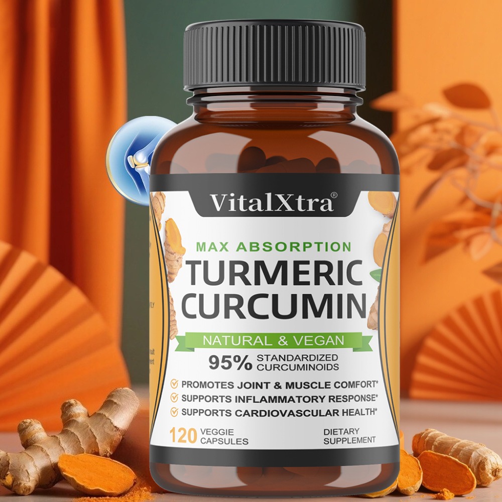 Turmeric Curcumin Capsule - كبسولات الكركمين مع الفلفل الأسود لتعزيز