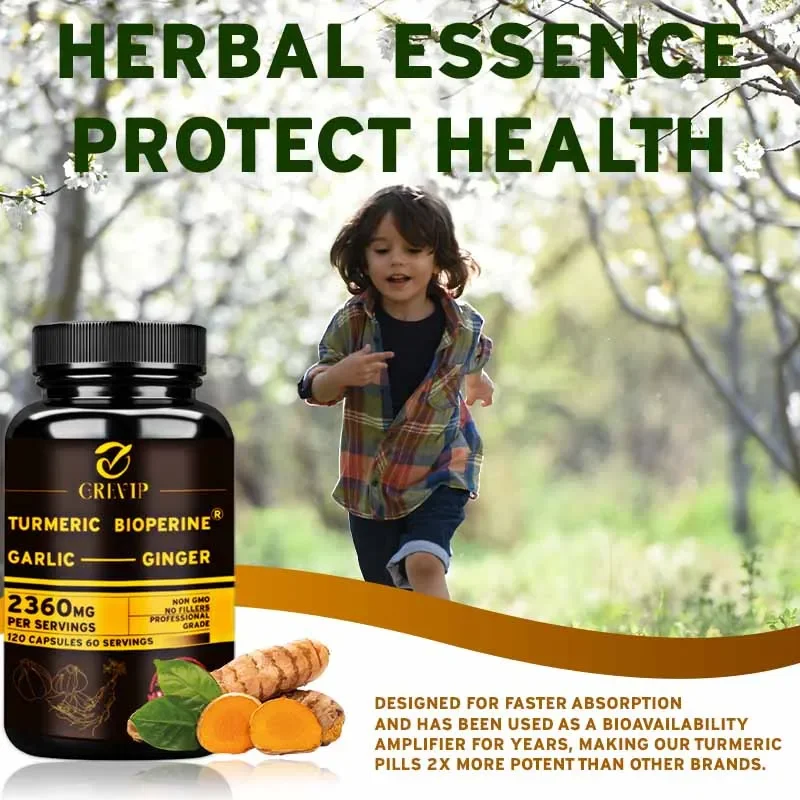مكمل زنجبيل الكركم 4 في 1 - مع - مراجعة Turmeric Curcumin Capsule وسعره