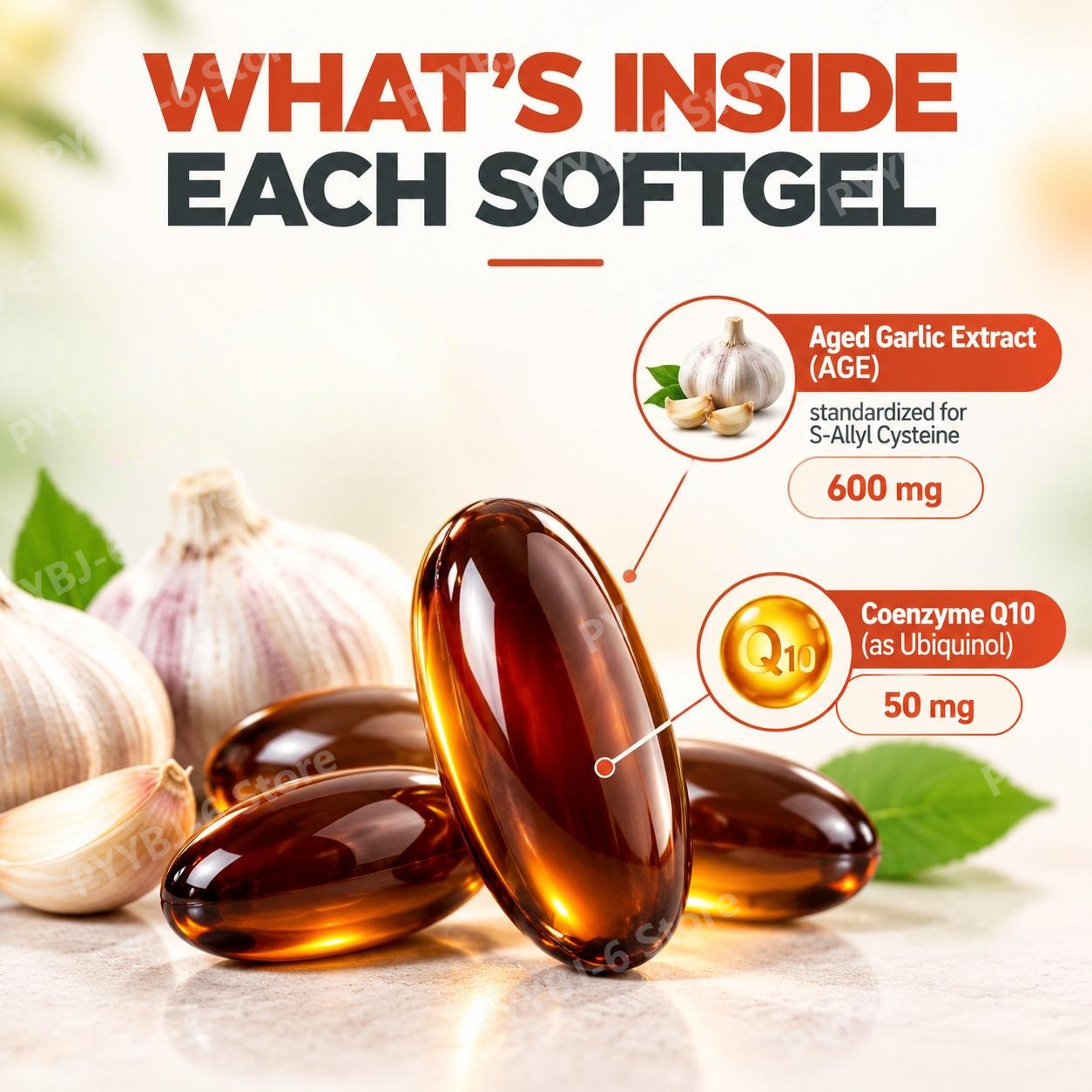 كبسولات الثوم اللينة المعتقة و - مراجعة Coq10 Ubiquinol Softgel وسعره