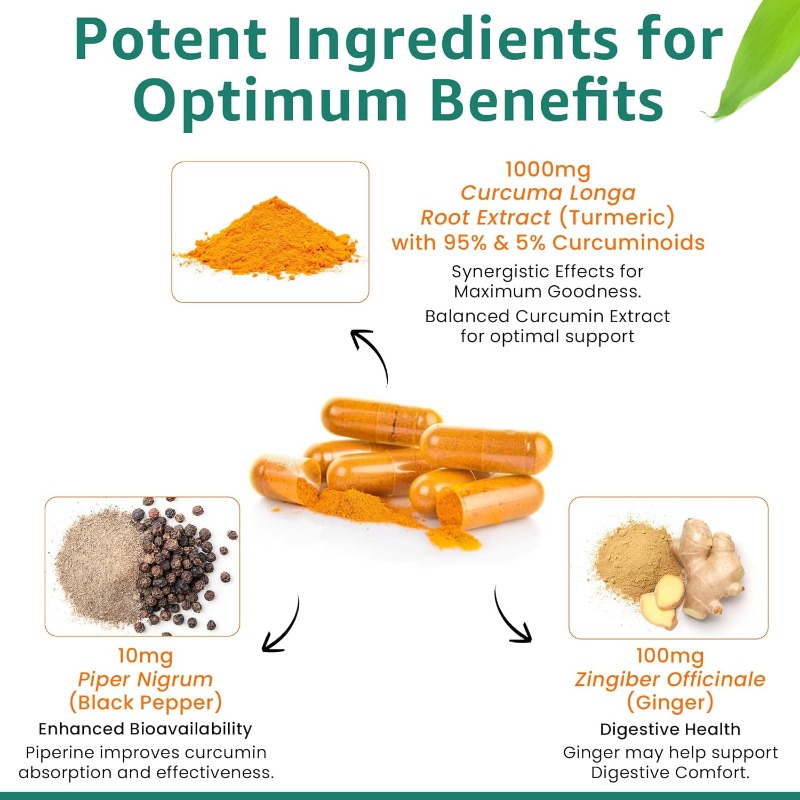 مكمل الكركمين التغذية 95% الكر - مراجعة Turmeric Curcumin Capsule وسعره