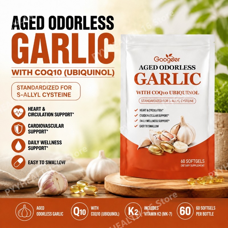 كبسولات الثوم عديم الرائحة الم - مراجعة Coq10 Ubiquinol Softgel وسعره
